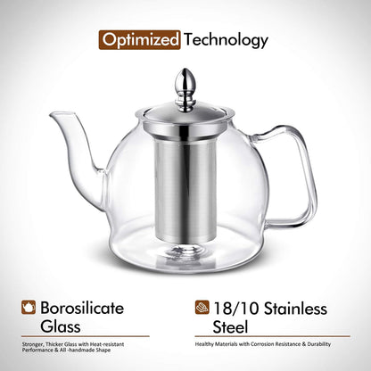 Teapot Essence 1000ml Artisan Glass Teapot